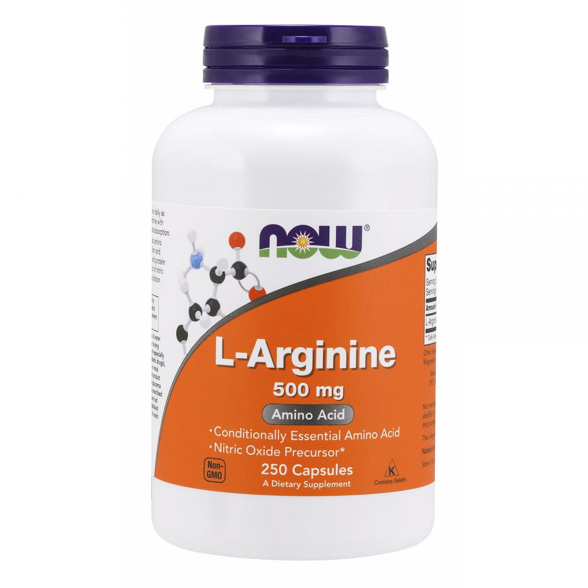 LARGININE, 500mg, 250ct Mother's Cupboard Nutrition